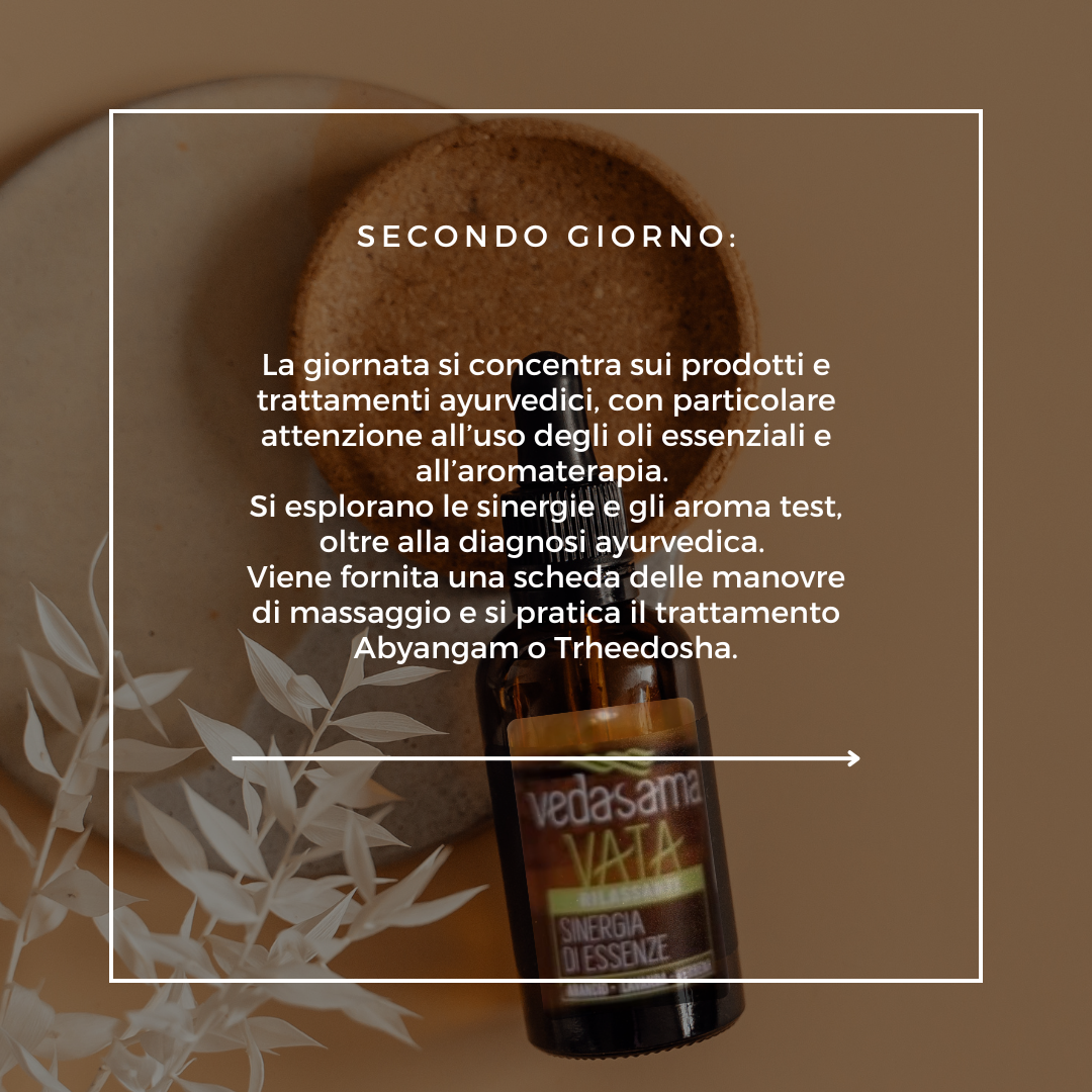 Corso Massaggio per Operatore Ayurvedico - Nuove date - Ottobre '25/Gennaio '26